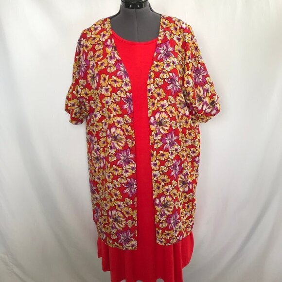 Jupee Red/Purple/Yellow Floral Covering. NWT - Picture 10 of 13